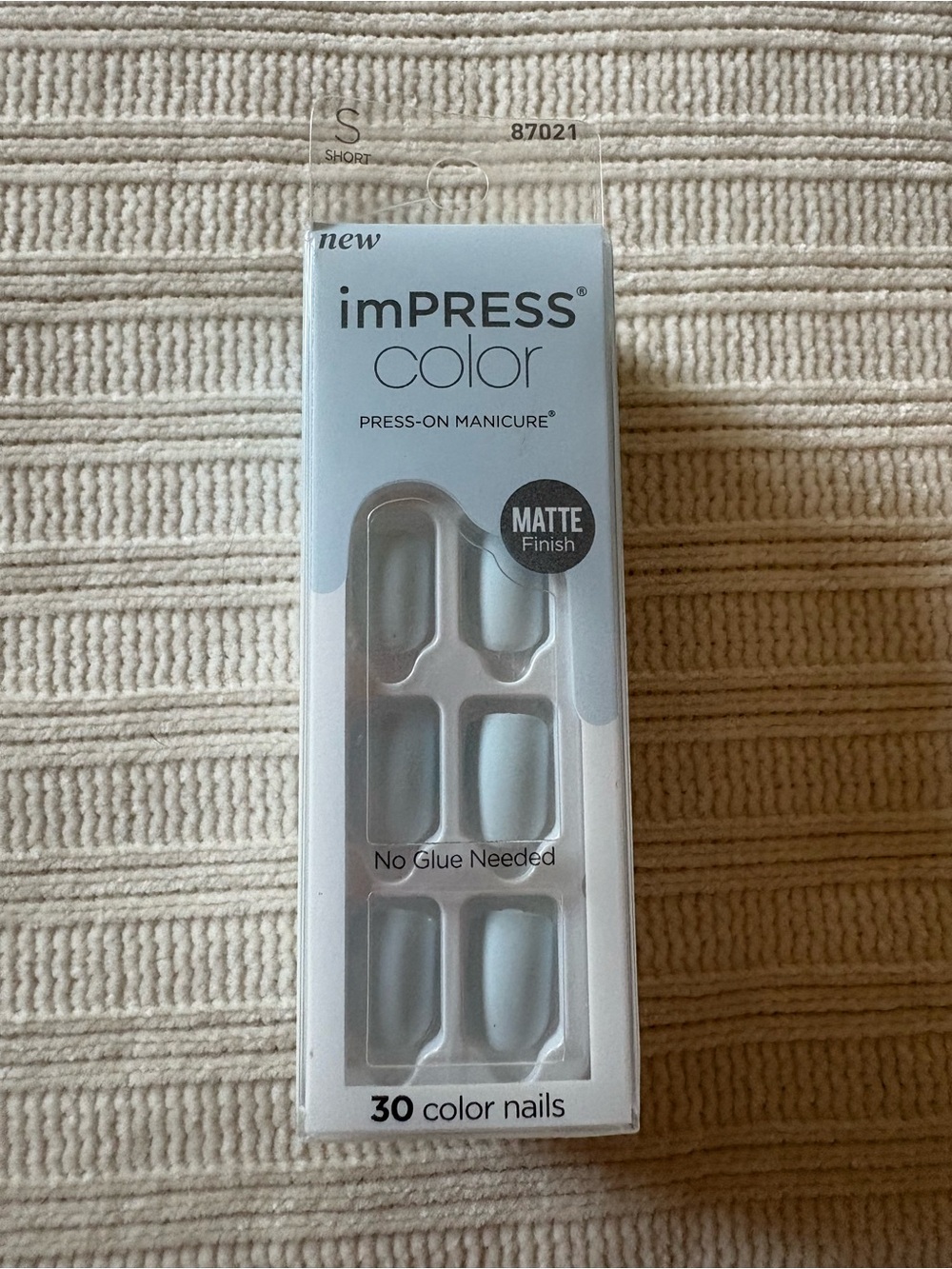 imPRESS Color Matte Light Blue Press-On Manicure - 30 Nails